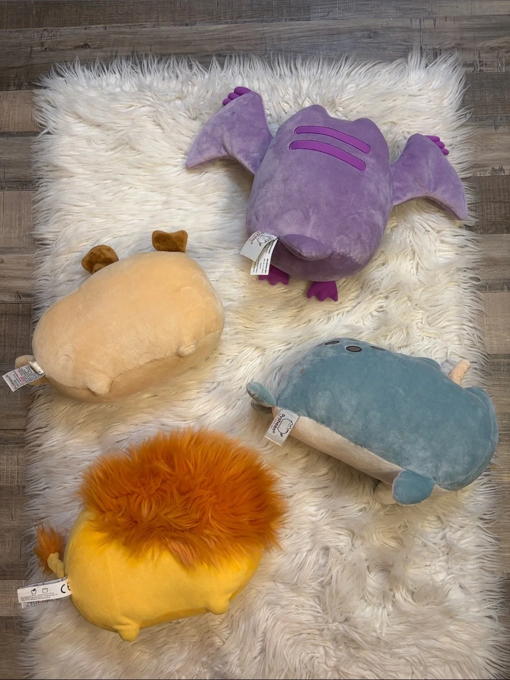 Pusheen lot of 4 Pug Lion Narwhal Pterodactyl Gund plush stuffed animals